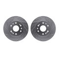 Dynamic Friction Co Rotors-Drilled and Slotted-SilverZinc Coated, 7002-48009 7002-48009